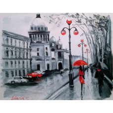 Алмазна мозаїка "Go to art" /177135/ "Woman in red" 30*40см