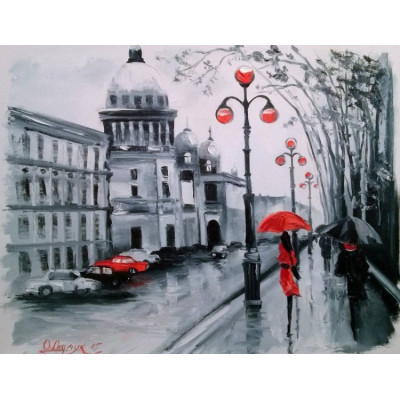Алмазна мозаїка "Go to art" /177135/ "Woman in red" 30*40см