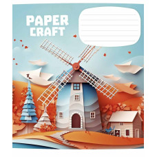 Зошит уч. "Школярик" 12арк.# /3354K/ "Paper craft" виб.УФ-лак (дівчинка) (30/300)