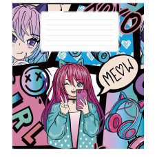 Зошит уч. "Star" 24арк.# /3523K/ "Smile" виб.УФ-лак (дівчинка) (25/200)