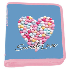 Папка на блискавці 3*19*25см "CLASS" /5627-26C/ "SWEET LOVE" 500мкн PP (1/60/240)