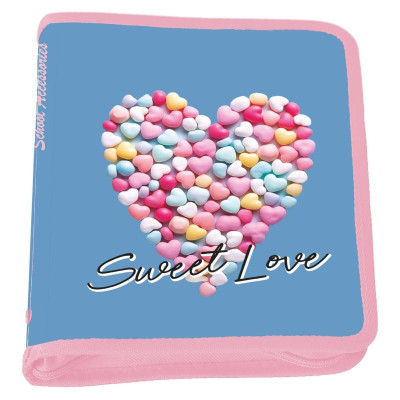 Папка на блискавці 3*19*25см "CLASS" /5627-26C/ "SWEET LOVE" 500мкн PP (1/60/240)