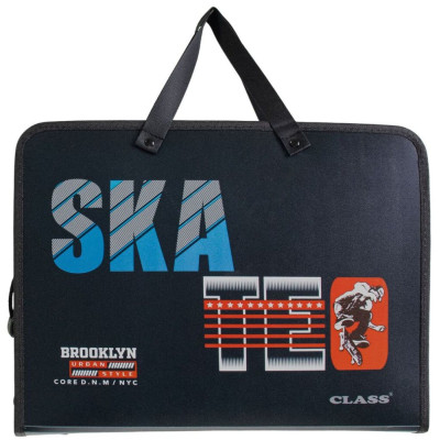 Папка з ручками 35*25,5*4,5см "CLASS" /5633-26C/ "SKATE" 600 мкм РР (1/60)