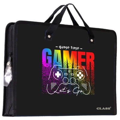 Папка з ручками 35*25,5*4,5см "CLASS" /5634-26C/ "GAMER" 600 мкм РР (1/60)
