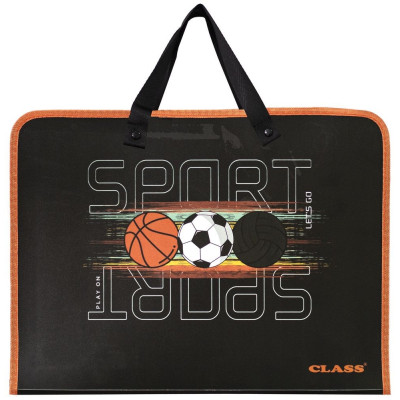 Папка з ручками 35*25,5*4,5см "CLASS" /5632-25C/ "SPORT" 600 мкм РР (1/60)