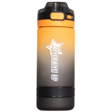 Пляшка для води "CLASS" /1351-1C/ 500мл, кнопка відкривання, фіксатор, чорно-помаранчева (1/10)
