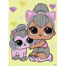 Алмазна мозаїка "Ідейка" /AML1206/ "LOL Surprise! Kitty Queen With Kitty Kitty" 15*20см на картоні