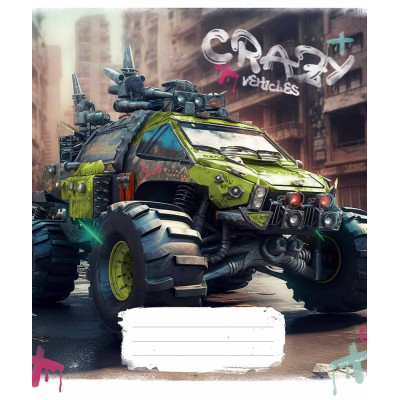 Зошит уч. "Школярик" 48арк.# /3283K/ "Crazy" ВД-лак (хлопчик) (10/100)