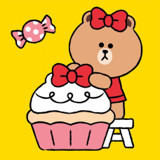 Картина за номерами "SANTI" /955036/ "Line Friends. Чоко та солодкий мафін", 25*25см