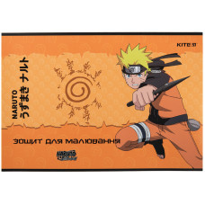 Альбом для малювання А4/12арк. "Kite" /NR23-241/ скоба, гібр. лак + УФ лак, Naruto (20/160)