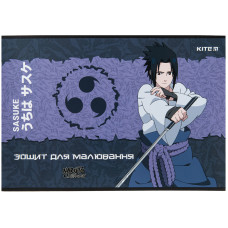 Альбом для малювання А4/12арк. "Kite" /NR23-241/ скоба, гібр. лак + УФ лак, Naruto (20/160)