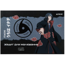 Альбом для малювання А4/12арк. "Kite" /NR23-241/ скоба, гібр. лак + УФ лак, Naruto (20/160)
