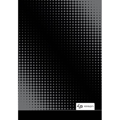 Блокнот A6/40 "4PROFI" /903375/ ## "Color office" black, зверху спіраль, кол.вн.блок, гл/лам, 70г.