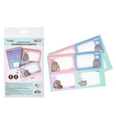 Наліпки на зошити "YES" /955505/ "Pusheen" 8 шт/уп (1/100)
