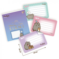 Наліпки на зошити "YES" /955505/ "Pusheen" 8 шт/уп (1/100)