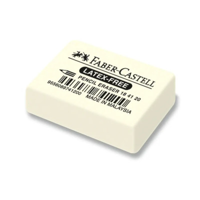 Гумка "Faber-Castell" /184120/ 7041-20 каучукова, біла (20)