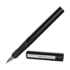 Ручка перо "Faber-Castell" /149809/ + 6шт. змін.картр. корпус карбон (1/5)