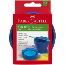 Склянка для води "Faber-Castell" /181510/ CLIC&GO синя (1/6)