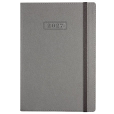 Щоденник "OPTIMA" ДАТ. 2027 /O25235-16/ CROSS, срібло, А5, м'яка обкладинка з гумкою (1/20)