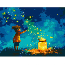 Картина за номерами "SANTI" /955096/ "Хлопчик і світлячки" 40*50 см, LED підсвітка Картина за номерами "SANTI" /955096/ "Хлопчик і світлячки" 40*50 см, LED підсвітка