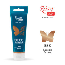 АКРИЛ для декору "ROSA TALENT" /353/ Бронза, металік, 75 мл (1/4)