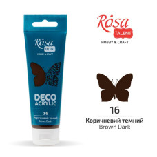 АКРИЛ для декору "ROSA TALENT" /16/ Коричневий темний, матовий, 75 мл (1/4)