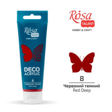АКРИЛ для декору "ROSA TALENT" /08/ Червоний темний, матовий, 75 мл (1/4)