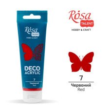 АКРИЛ для декору "ROSA TALENT" /07/ Червоний, матовий, 75 мл (1/4)