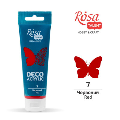 АКРИЛ для декору "ROSA TALENT" /07/ Червоний, матовий, 75 мл (1/4)