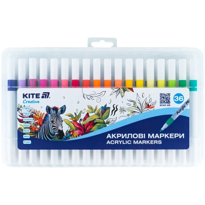 Набір маркерів 36кол. "Kite" /K-1158/ Creative, акрилові (1/25)