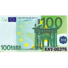 Конверт для грошей "ЕУ" /KNV-00376/1001/ "100 євро" 165*80мм (10/100)
