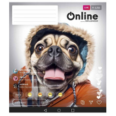 Зошит уч. "Школярик" 48арк.# /3420K/ "Online" ВД-лак (нейт) (10/100)