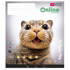 Зошит уч. "Школярик" 48арк.# /3420K/ "Online" ВД-лак (нейт) (10/100)