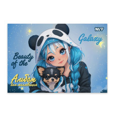 Зошит для малювання А4/20арк "YES" /130641/ клеєний, з перфорацією Beauty of the galaxy (8/192)