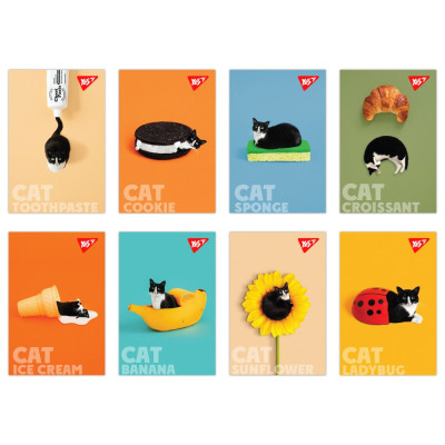 Блокнот А7/48 # склейка "YES" /152099/ Catstyle (1/40/320)