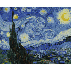 Картина за номерами "Ідейка" /KHO2857 / "Зоряна ніч ©Вінсент Ван Гог" 40х50см