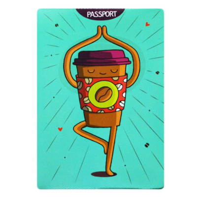 Обкладинка Паспорт "Полімер" /307016/ Passport "Cofee" ПВХ з надр. (20)