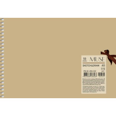 Скетчбук А5/50арк. "MUSE" /PB-SC-050-322/ на зав'язці, крафт, 115г/м2 (3/66)