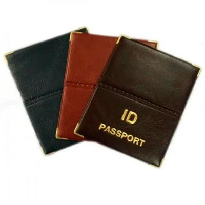 Обкладинка ID Паспорт "TASCOM" /128-Па/ "ID PASSPORT" Петек, шкірзам, верхній згин, мікс (1/25)