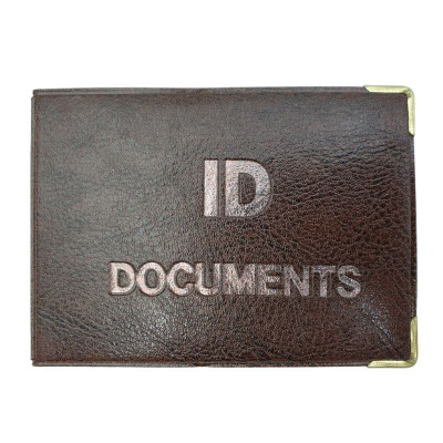 Обкладинка Документ ID "TASCOM" /129-Па/ "ID DOCUMENTS" зі вкладишем, боковий згин,  шкірзам (1/10)
