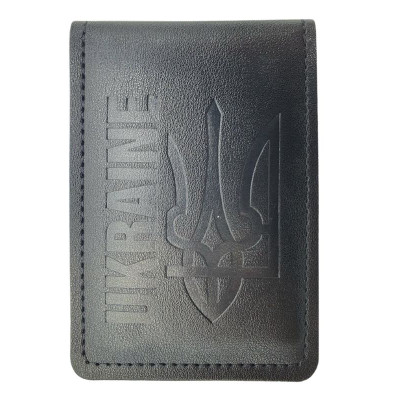 Обкладинка ID Паспорт "4PROFI" /28222/524/шкірзам, Ukraine Тризуб чорний тиснення