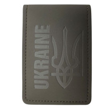 Обкладинка ID Паспорт "4PROFI" /28219/579/ шкірзам, нубук, Ukraine Тризуб хакі тиснення