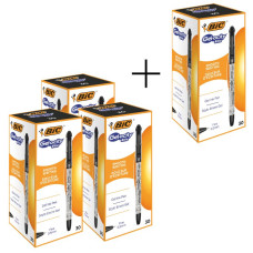 АКЦІЯ Ручка гелева "BIC" Gel-Ocity Stic (уп.30шт) /bcCEL1010266/ чорна 3+1 (1)