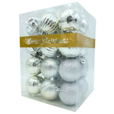 Набір новорічних кульок "JO" /DSCN1355/ срібло "Christmas" 4-6см 48шт. (1/18) Набір новорічних кульок "JO" /DSCN1355/ срібло "Christmas" 4-6см 48шт. (1/18)