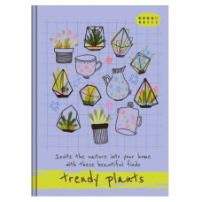 Блокнот А5/72арк "Рюкзачок" /ТП-1/ "TRENDY PLANTS" # тв/лам. обкл., 60 г/м2, мікс (1/16)
