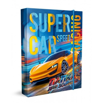 Папка для зошитів 2026 "Рюкзачок" /ПЗ-1/ №3, В5 "Авто Super car" на гумці (1/10)