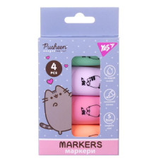 Маркер текстовий "YES" /391094/ "Pusheen" в наборі, 4 шт. (1/24/192)