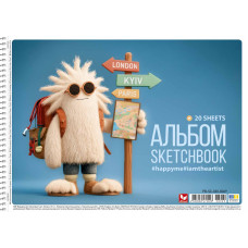 Альбом для малювання "Школярик" А4/20арк./PB-SC-020-8069/ спiраль, ВД-лак 120г/м2 (9/90)