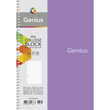 Блокнот "Genius" спіраль /B5-080-6802K/ ##, пластик 0,5 мм, 70 г/м2, заокруглені кути (4/64)