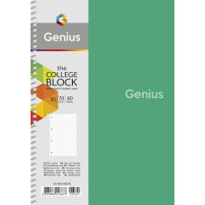 Блокнот "Genius" спіраль /B5-080-6802K/ ##, пластик 0,5 мм, 70 г/м2, заокруглені кути (4/64)